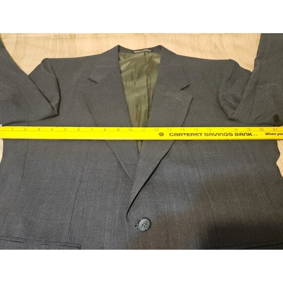 Stafford The Fitted Collection Mens Size 40L Blue Pinstripe Blazer Sports Coat - Picture 10 of 11